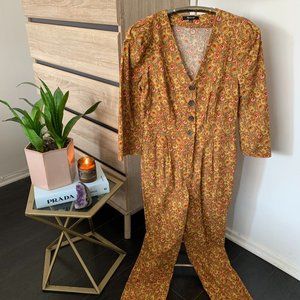 Madewell Corduroy Floral Jumpsuit